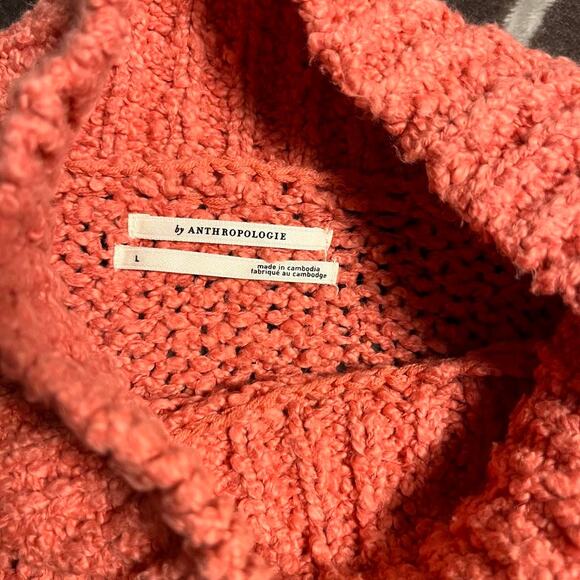 Anthropologie Need-It Sweater Women's Large Pink Oversized Chunky Knit Slouchy - Picture 5 of 8